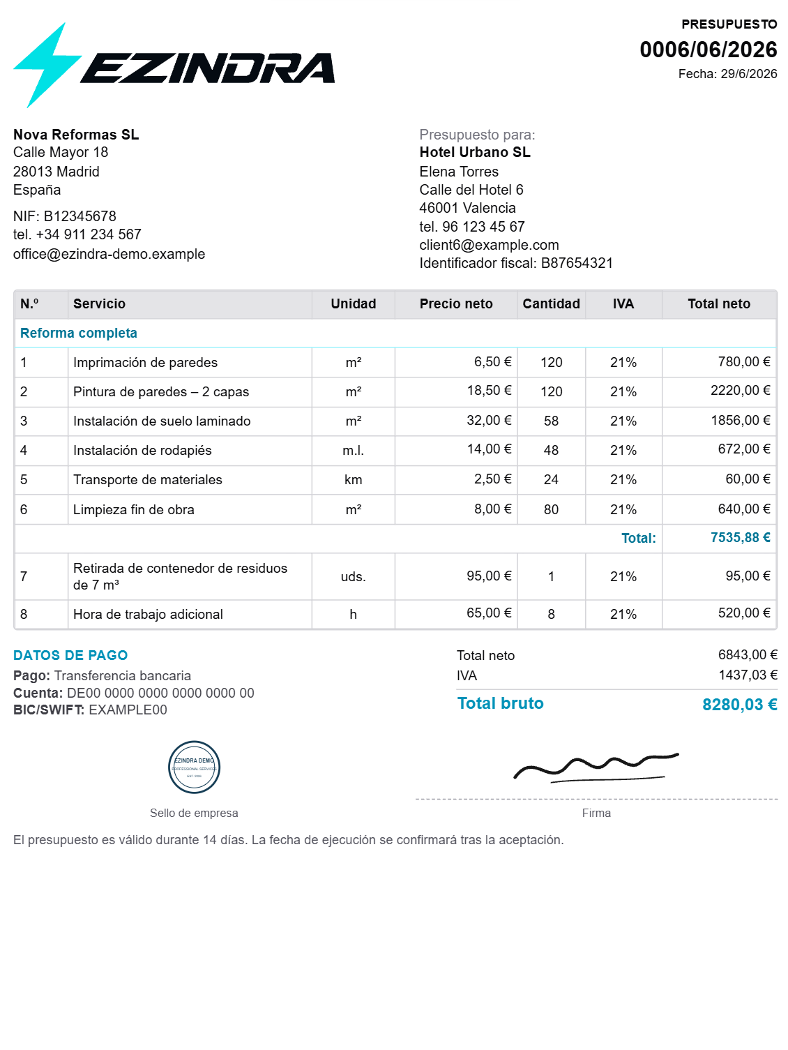 Un documento que forma parte de la imagen de tu negocio